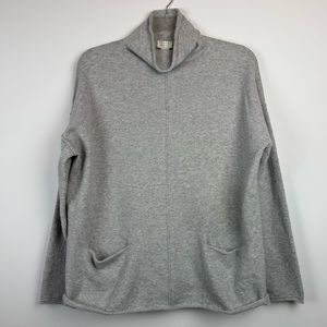 NWT Caslon Wool Blend Mock Turtleneck Sweater Has Front Pockets Size XL